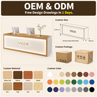 Harga Pabrik Meja Resepsionis Salon Kecantikan Kayu Modern untuk Hotel Pusat Perbelanjaan - Furnitur Komersial Custom