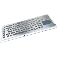 Clavier en métal robuste en acier inoxydable étanche industriel Panelmout avec touches de fonction et pavé tactile de souris