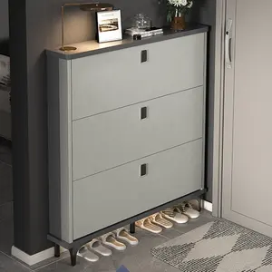 Design moderno 3 camada sapato armário sapateira de madeira organizador armazenamento para casa