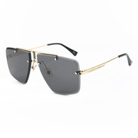 Óculos de sol unissex de luxo, óculos de sol luxuoso e elegante, com logotipo personalizado, tamanho grande