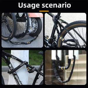 WEST BIKING Vélo 5 Serrures à code haute sécurité Chaîne antivol <span class=keywords><strong>Porte</strong></span> extérieure Moto Cyclisme Serrure robuste - Product Image 6