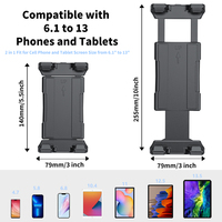 Support de tablette robuste et réglable pour véhicule commercial et bureau, fixation par vis, pour tablettes de 4 à 14 pouces