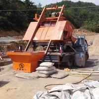 Pompe à béton diesel, pompe de mélange mobile pour la construction de maisons