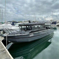 Bateau de pêche en aluminium de 30 pieds à grande vitesse avec cabine, yacht de luxe à vendre pour le sport, le divertissement et les excursions, avec moteur hors-bord soudé