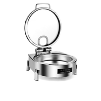 Chauffe-Plats Buffet 6L en Acier Inoxydable avec Circulation d'Eau Chaude, Contrôle Numérique Intelligent 30-90°C pour Hôtellerie et Restauration