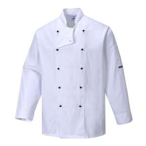 PORTWEST - C834WHRXS Chaqueta de chefs blanca Somerset-EAN 5036108037001 CHEFS AND FOOD INDUSTRY WORKWEAR - Product Image 1