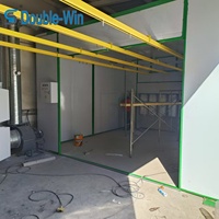 Ligne de production automatique de pulvérisation de poudre en ligne, compatible avec plusieurs matériaux, pompe contrôlée par PLC, composants mixtes acier-aluminium