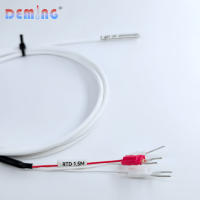 Sensor Termokopel Empat Kawat PT100 PT1000 RTD OEM Kustom Impor Platinum Tahan Air Kelas Minyak a IP65