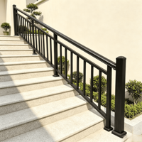 Clôture en aluminium facile à assembler pour jardin, cour arrière, sécurité domestique, design moderne, clôture de sécurité en métal thermolaqué