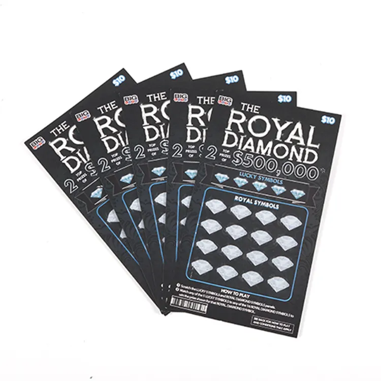 2021 New product for wholesale custom paper card scratch off lottery tickets