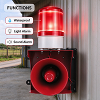 Système d'alarme sonore et lumineux 130 dB avec volume réglable, étanche IP68, protection de sécurité, fourniture directe d'usine