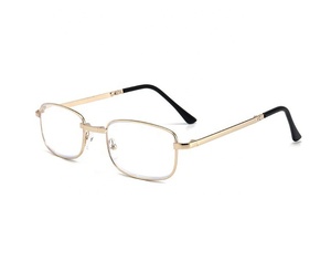 Lunettes <span class=keywords><strong>de</strong></span> <span class=keywords><strong>lecture</strong></span> pliables à double blocage <span class=keywords><strong>de</strong></span> la lumière bleue anti-bleu pour hommes avec monture dorée - Product Image 1