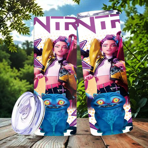 Gobelet isotherme fin en acier inoxydable <span class=keywords><strong>de</strong></span> 20 oz avec paille, durable et écologique, Kpop Demon Hunter Girl, livraison gratuite depuis l'entrepôt américain - Product Image 2