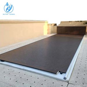 Système de couvertures de <span class=keywords><strong>piscine</strong></span> au-dessus du <span class=keywords><strong>niveau</strong></span> du sol avec taille personnalisée Effet <span class=keywords><strong>d</strong></span>'isolation <span class=keywords><strong>automatique</strong></span> de <span class=keywords><strong>piscine</strong></span> Spa Hot Tube extérieur en aluminium avec ardoise - Product Image 2