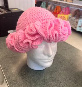 Sz445 Nieuw Ontwerp 2024 Gebreide Geruimde Rand Emmer Hoed Caps Uv Zonwering Ademende Gehaakte Beanie Zomer Hoeden Voor Buiten