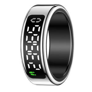 Bague connectée SY01 avec écran tactile, support de charge, fonction de retournement de page, moniteur de fréquence cardiaque et d'oxygène sanguin, suivi du sommeil - Product Image 4