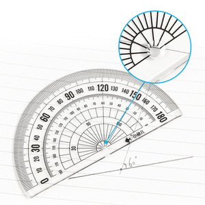 Ensemble de règles Little Fish 20 cm avec point central, outils mathématiques en plastique, kit de géométrie pour étudiants - Product Image 2
