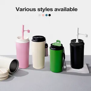 2 Kinds Of Lids 420/450ml Coffee Mug Stainless Steel Vacuum Travel Office Sublimation Tumbler Metal Cup