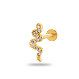 1.2X8MM สแตนเลสเกลียวด้านในหัวใจดาวผีเสื้อใบ<span class=keywords><strong>งู</strong></span>รูปร่างลิปเล็บหูกระดูกเจาะเล็บเครื่องประดับ - Product Image 6