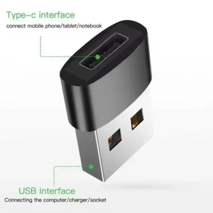 Pas cher USB C vers USB a Adaptateur Type C Chargeur Adaptateur secteur pour iPhone <span class=keywords><strong>Airpods</strong></span> iPad Air Samsung Xiaomi Redmi Huawei <span class=keywords><strong>Honor</strong></span> - Product Image 3