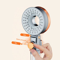 Pommeau de Douche Moderne à Rotation 360°, Double Filtration, Effet Pluie Bidirectionnel, Triple Sortie d'Eau, Installation Facile pour Salle de Bain