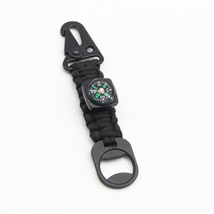Porte-clés Paracord robuste avec mousqueton et boussole Accessoire de camping et de randonnée pour hommes et femmes - Product Image 5