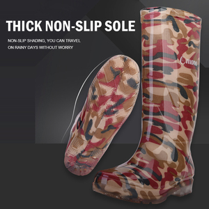 Hochwertige rutsch feste Anti-Verschleiß-Garten fischerauto waschen landwirtschaft liche Regens tiefel für Erwachsene PVC rote Tarn regens tiefel - Product Image 2