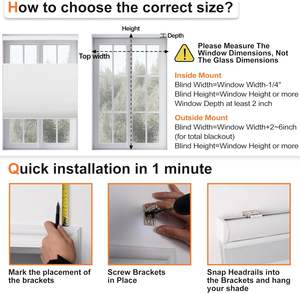 Persianas Enrollables Motorizadas Inalámbricas, Persianas Opacas Eléctricas Inteligentes de Poliéster Liso para Decoración de Sala de Estar y Dormitorio - Product Image 4