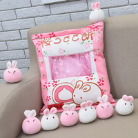 Sac en peluche pour oreiller biscuits, bouffées de fromage Boba, jouets animaux en peluche extraterrestres, Axolotl, chauve-souris, licorne, créatif