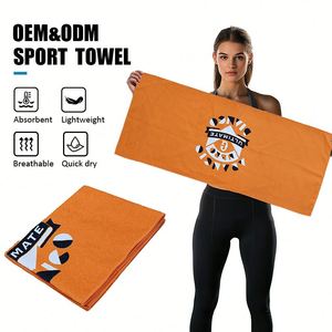 Custom Logo Printed Eco-Friendly Recycled <b>Microfiber</b> Soft Suede Gym <b>Towel</b> High Absorbent Lightweight Portable Quick Dry Sports - Product Image 4
