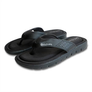 RW599 Summer Fashion Mens <strong>Flip</strong> <strong>Flops</strong> Anti-slip Black Male Sandals Comfortable Classic Beach Slippers for Boys Slides <strong>Memory</strong> <strong>Foam</strong> - Product Image 1