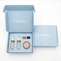 Boîte en carton ondulé rigide personnalisée pour produits de soin de la peau, emballage plat pour expédition, boîte d'expédition en papier pour cosmétiques