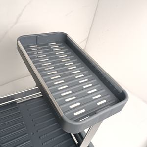 Estante <span class=keywords><strong>de</strong></span> Almacenamiento para Cocina con Soporte para Utensilios, <span class=keywords><strong>Escurridor</strong></span> <span class=keywords><strong>de</strong></span> <span class=keywords><strong>Platos</strong></span> Plegable - Product Image 2