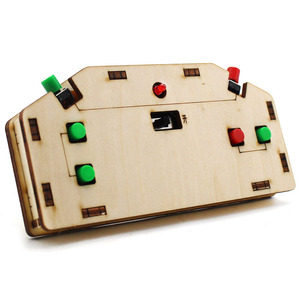 Kit de télécommande sans fil 2,4 G à 6 canaux avec coque en bois faite à la main OKYN-Y2678, pièces pour expériences scientifiques DIY STEM pour étudiants - Product Image 3
