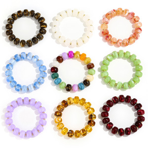 <span class=keywords><strong>Bracelet</strong></span> extensible en acrylique personnalisé avec perles, <span class=keywords><strong>bracelet</strong></span> extensible en acrylique coloré pour femmes et filles - Product Image 4