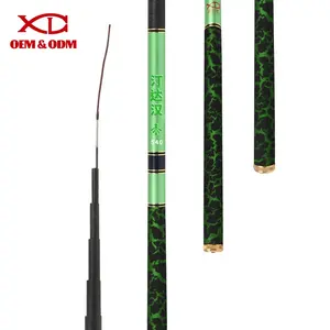 XDL轻质碳纤维3.6米-8.0米鲤鱼户外滑车黑色天线钓鱼和卷轴组合全套伸缩钓鱼竿
