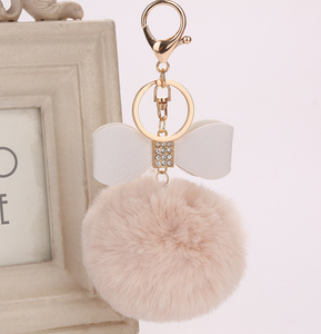 Pom Pom Keychain Fluffy Bóng <span class=keywords><strong>Key</strong></span> <span class=keywords><strong>Chain</strong></span> Faux Fur Bóng Dây Móc Khóa Cho Cô Gái Phụ Nữ - Product Image 4