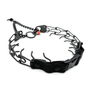 Herm Prong <span class=keywords><strong>Collar</strong></span> para entrenamiento de perros Puntas de 2,25mm para perros pequeños con cuello de 14-19 "<span class=keywords><strong>Collar</strong></span> de entrenamiento de acero inoxidable negro para perros - Product Image 1