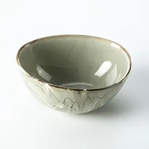 Conjunto de louça de jantar em porcelana irregular YAYU estilo japonês, pratos de porcelana esmaltados, tigelas e louça de cerâmica