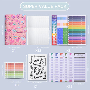 Esclusivo Nuovo Planner A6 con Texture a Cuore Creativa in Similpelle, Quaderno a Fogli Mobili Macaron per Risparmiare - Product Image 2