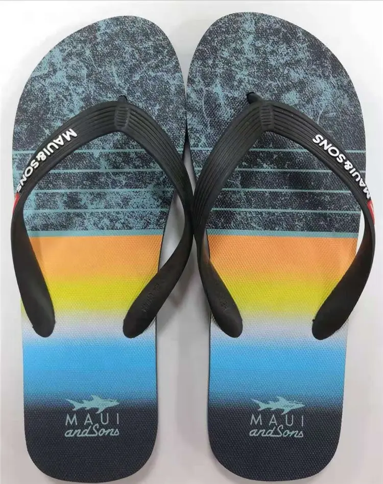 Chanclas con logotipo personalizado para hombre, zapatillas masculinas antideslizantes, zapatos planos de playa para verano