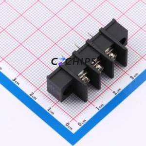 MX25SM-7.62-03P-BK01-Cu-S-A Barrier Terminal Block Through hole,P=7.62mm Connector Two Sides 7.62mm 1x3P Straight Pin - Product Image 1