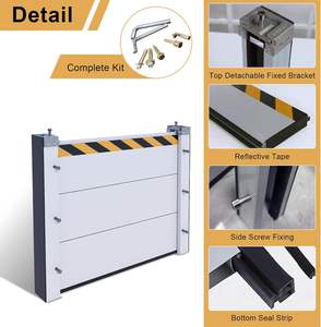 Barrière anti-inondation en aluminium argenté, facile à installer, taille personnalisable, pour porte de garage à domicile ; barrage anti-inondation modulaire imperméable, rapide - Product Image 2