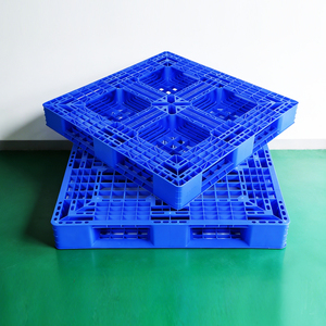 Palet <span class=keywords><strong>de</strong></span> Plástico HDPE Azul Apilable para Almacén, para Manejo con Montacargas, Transporte, Palets Encajables <span class=keywords><strong>de</strong></span> Alta Resistencia para Fábrica - Product Image 3