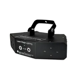 FaHot - Barra de laser com 6 cabeças para DJ, luz vermelha para escaneamento de lentes, iluminação profissional para palco, venda imperdível