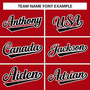 Custom Men's Varsity Jacket Personalized Letterman Baseball Bomber Stitched <b>Name</b> Number Logo Red Black Unisex Adult Autumn - Product Image 5