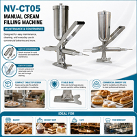 Nouvelle machine à garnir les aliments multifonctionnelle manuelle pour pâtisserie, pain, biscuits, gâteaux, chocolat, fruits, garantie de 6 mois