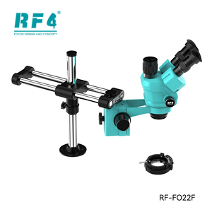 Microscopio <span class=keywords><strong>Stereo</strong></span> Trinoculare RF4 RF-6555PRO-FO22/FO22F 6.5-55x con Lente CTV 0.48x, Supporto a Doppio Braccio WF10X/22MM, Antipolvere IP53, <span class=keywords><strong>LED</strong></span> - Product Image 2