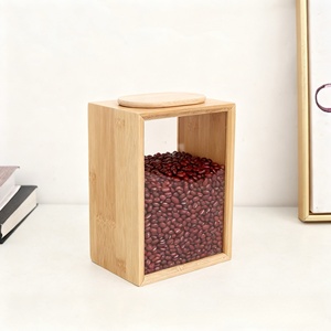 Caja de Almacenamiento Moderna, Ecológica y de Gran Capacidad de Bambú para Granos, para Guardar Cacahuetes, Semillas de Sésamo, Granos Múltiples, Sellada para Cocina - Product Image 4
