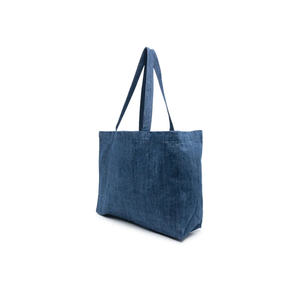 Bolsa de compras simple de tela reciclada para compras diarias, viajes y almacenamiento con diseño de fácil manejo. - Product Image 1